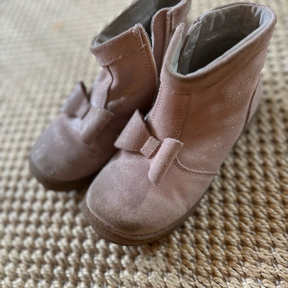 L'Amour Blush Suede Kids Boots